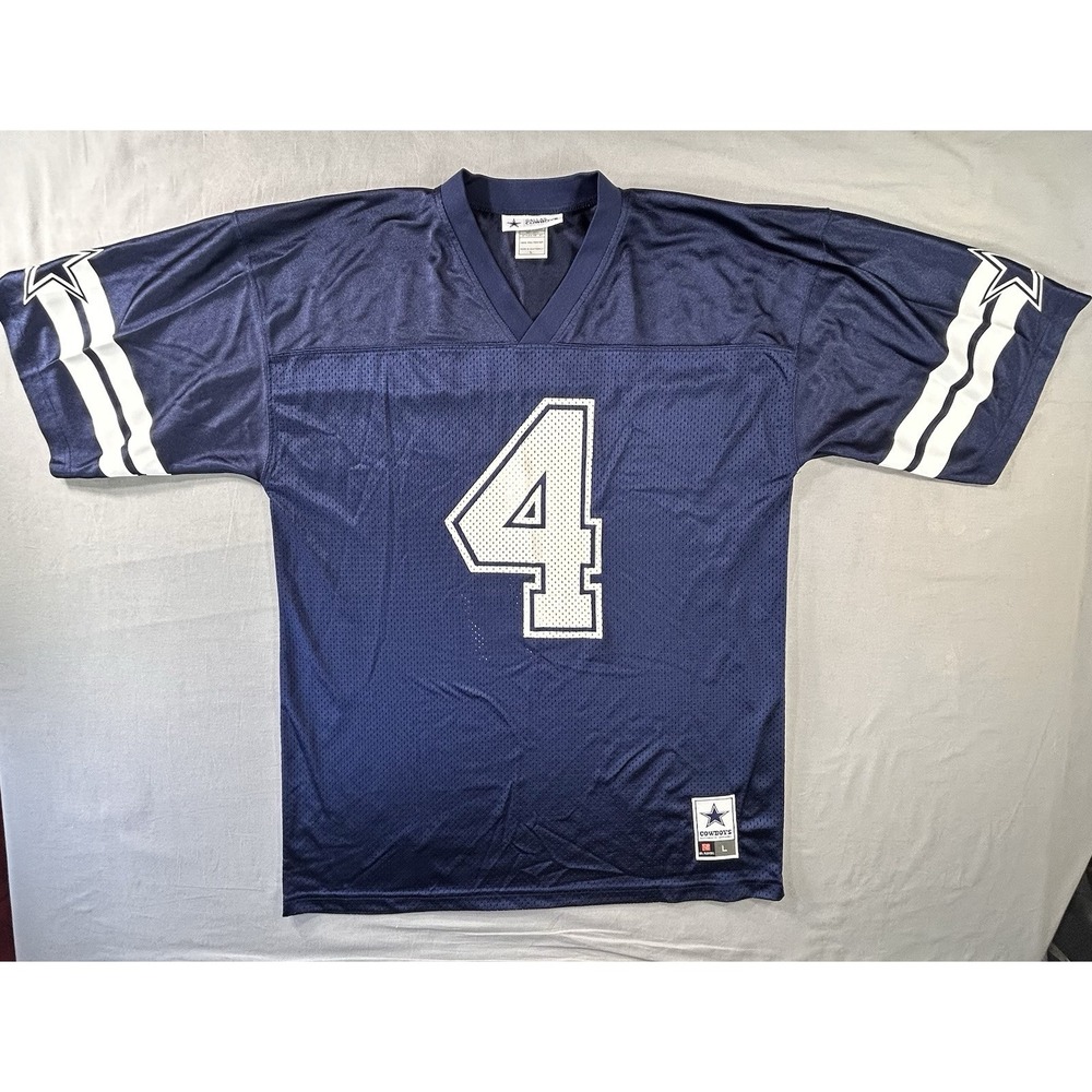 NFL Players Dallas Cowboys Prescott #4 Jersey Men's Large Has Wear Football